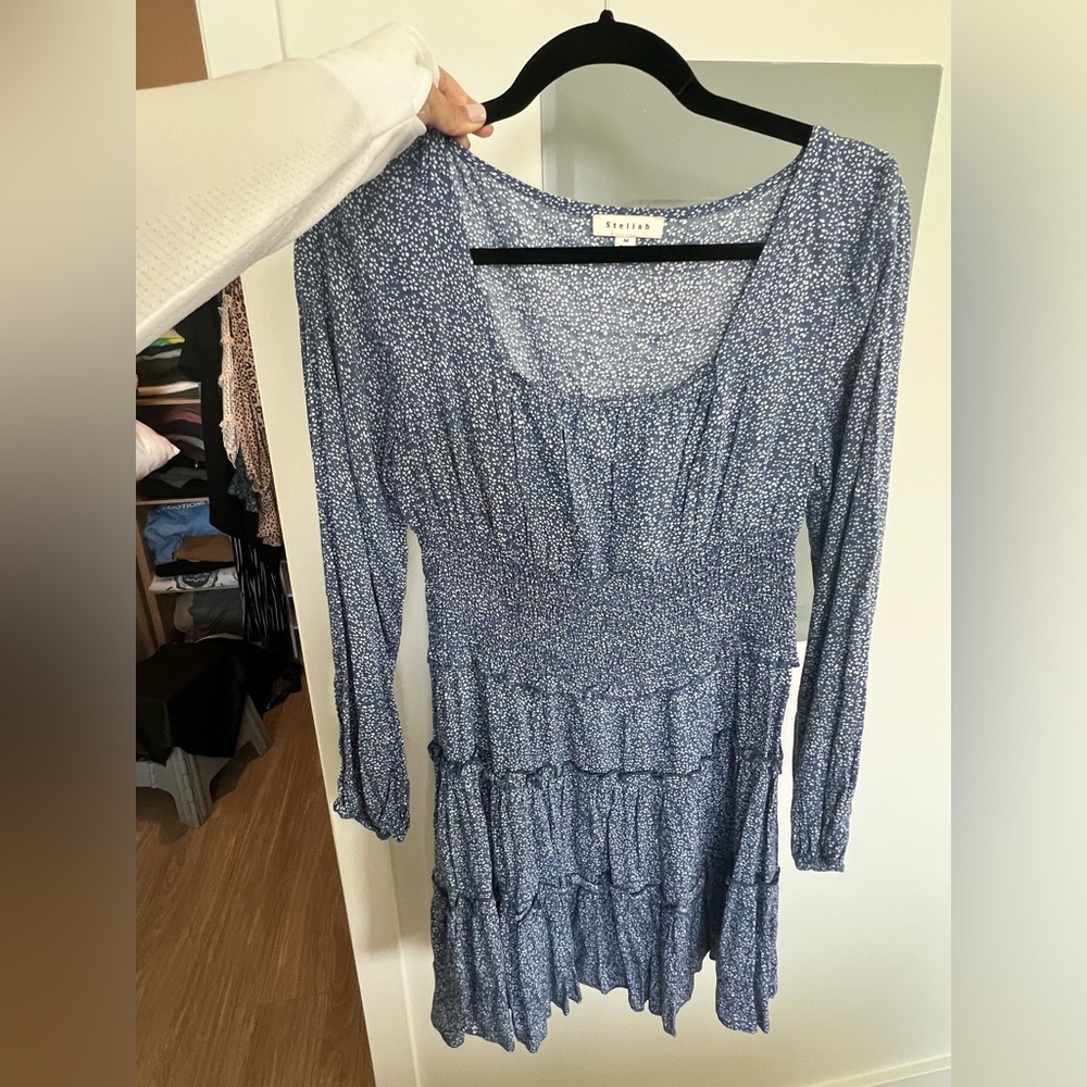 Flowy blue dress